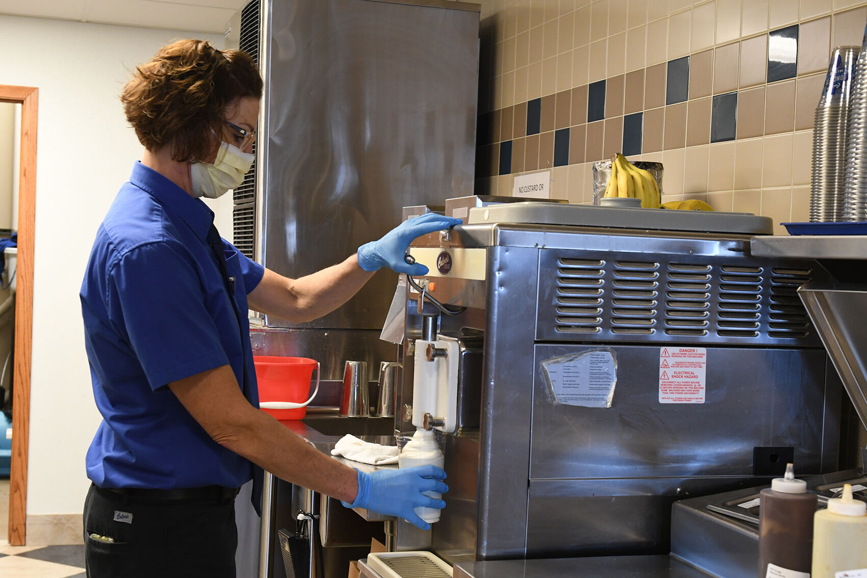 Angie Rodenburgh prepares Culver's treat